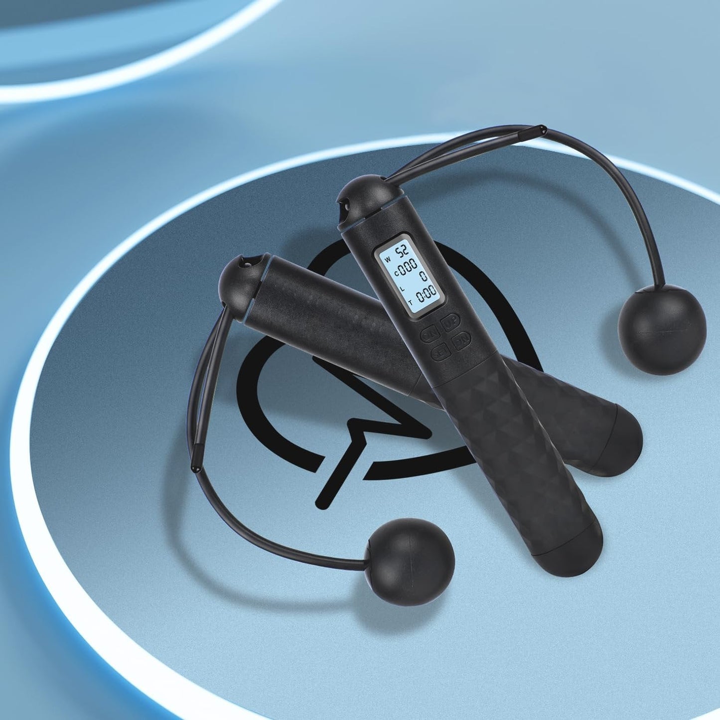 Skipping Rope with Counter, Cordless Jump Rope, Smart Weighted Jump Rope