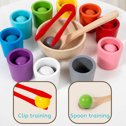 Children's Wooden Color Classification Cup