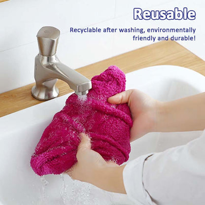 ✨Drawstring Coral Fleece Mop Head  ✨ Dual-Sided & Super Absorbent