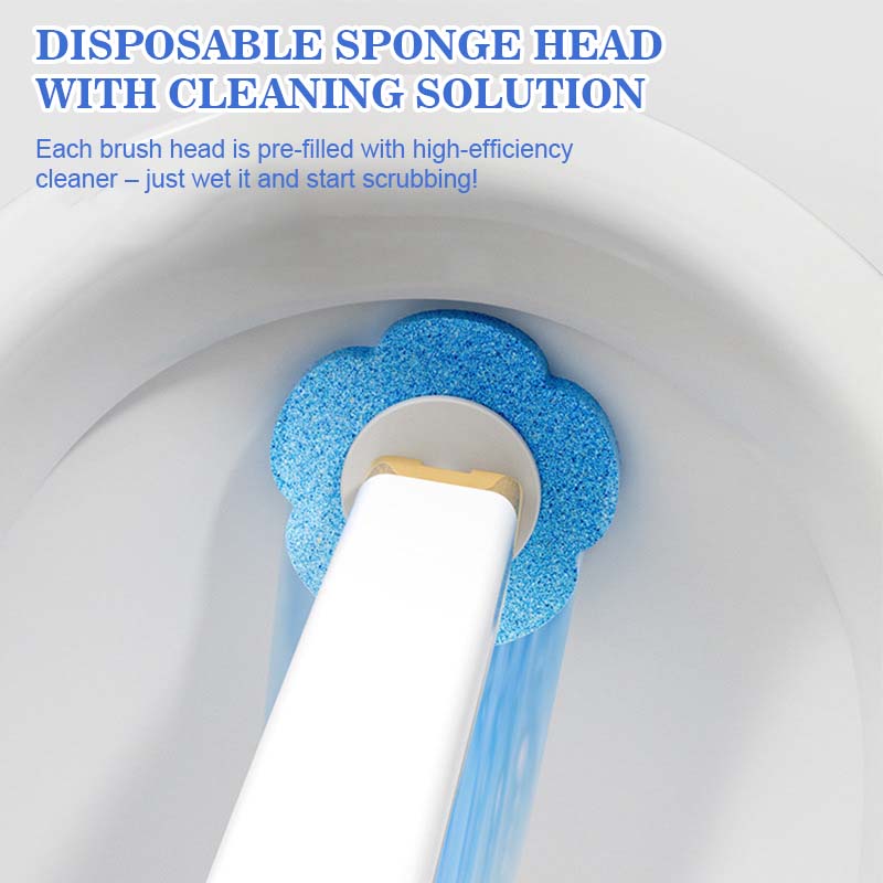 🚽✨ Hassle-Free Wall-Mounted Toilet Cleaner with Disposable Brush Heads