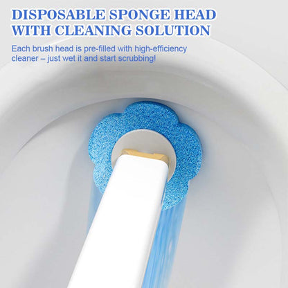 🚽✨ Hassle-Free Wall-Mounted Toilet Cleaner with Disposable Brush Heads