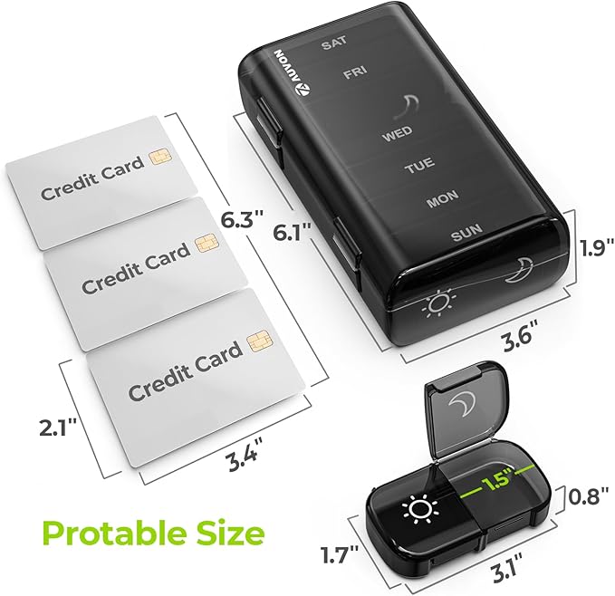 Portable Lightproof Pill Organizer