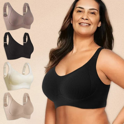 🔥Spring Sale 49% Off - Ribbed Push Up Adjustable Wireless Bra for Women