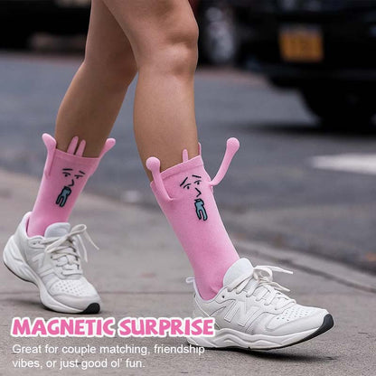 🧲 Magnetic Bunny Hand-Holding Socks 🧦Playful, Cool & So You!
