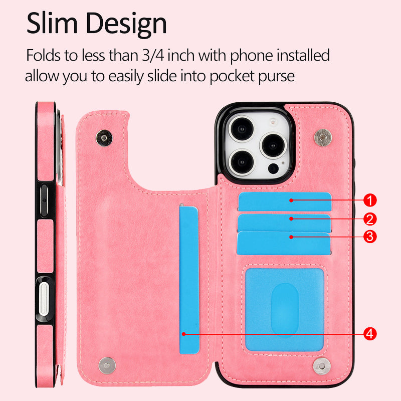 Butterfly Embossed Flip Card Case