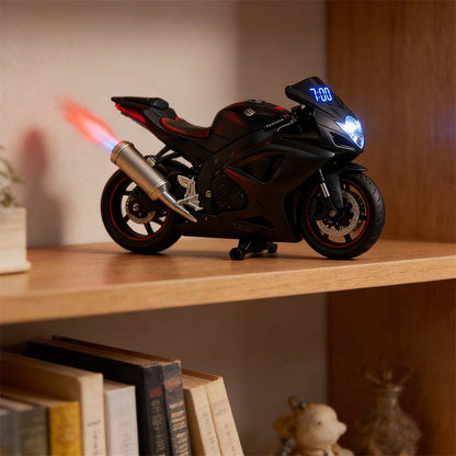 🏍️ Realistic Motorcycle Digital Alarm Clock 🏁✨