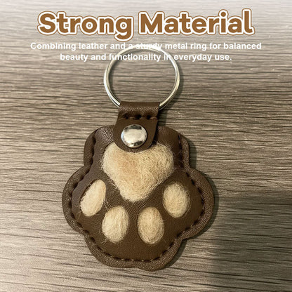 🔥🐾 Memory Paw Leather Keychain
