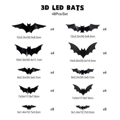 🔥Last Day Promotion 49% OFF🔥 - 3D Bat Design LED Decoration