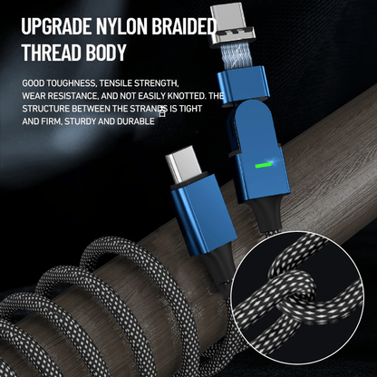 🔌 Magic Spin Cable - Fast Charging for MobilePhones and Electronics