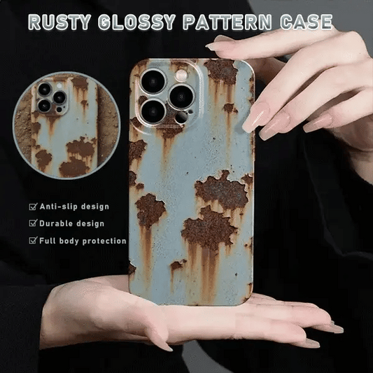 📱 Rusty Glossy Pattern iPhone Case