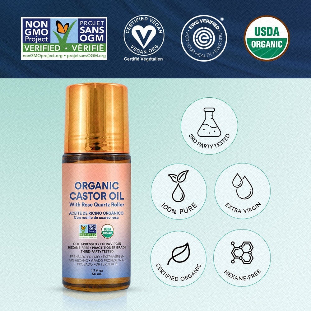 🌿 Refresh & Revive - 49% OFF - ✨ Organic Castor Oil Roll-On - For Radiant Skin, Lush Hair & Relaxation