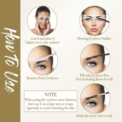 🔥HOT SALE Buy More Save More🔥-Eyebrow Template, Eyebrow Makeup Tool (Set of 12 Types) Eyebrow Stencil, Eyebrow Stencil, Popular, For Beginners, Makeup Tools
