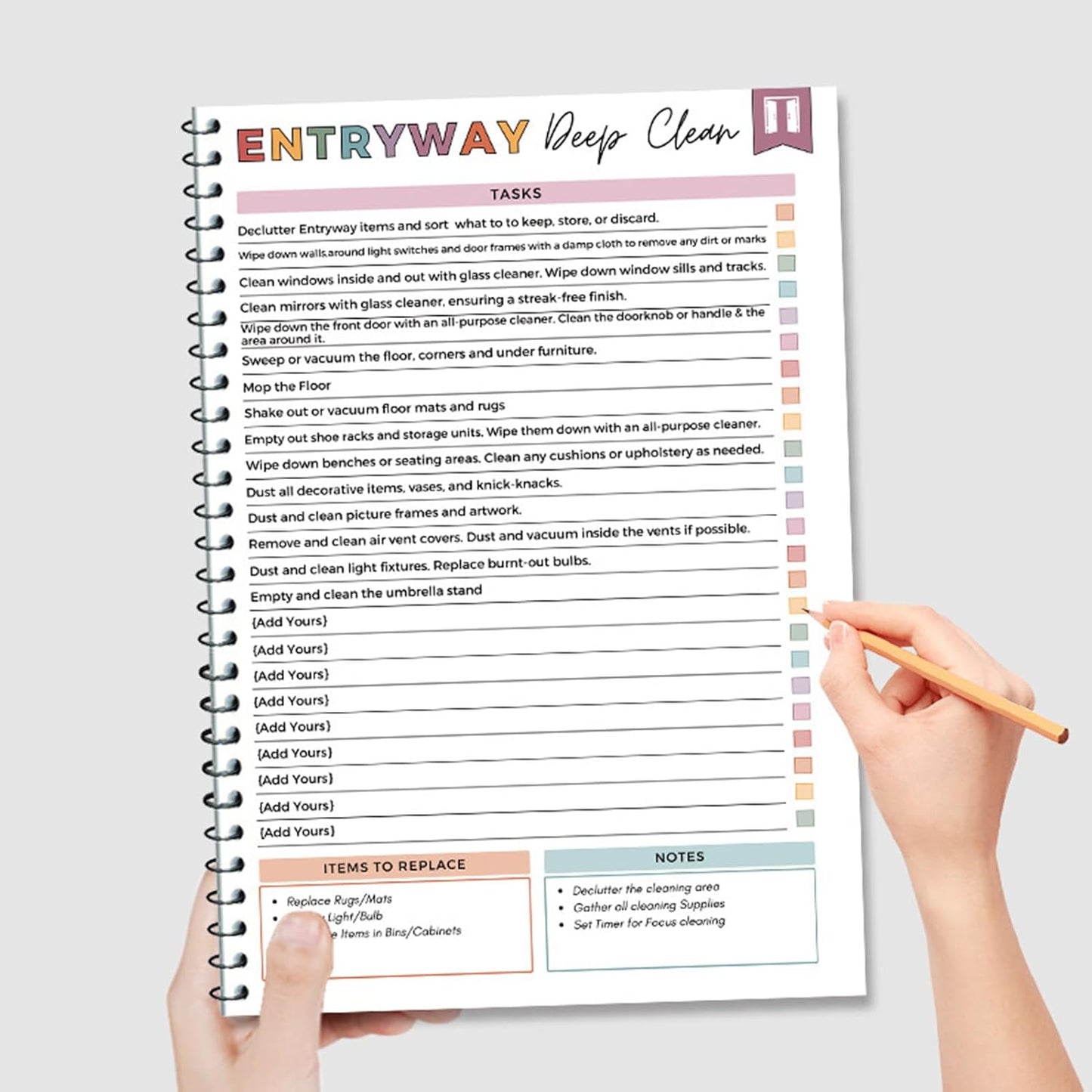 🔥LAST DAY 46% OFF - 📕ADHD Cleaning & Organizing Toolkit - Chore Planner✔