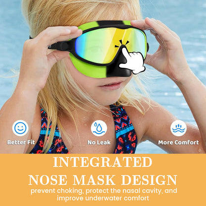 🥽Children's Nose Mask Large Frame Swimming Goggles