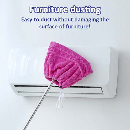 ✨Drawstring Coral Fleece Mop Head  ✨ Dual-Sided & Super Absorbent