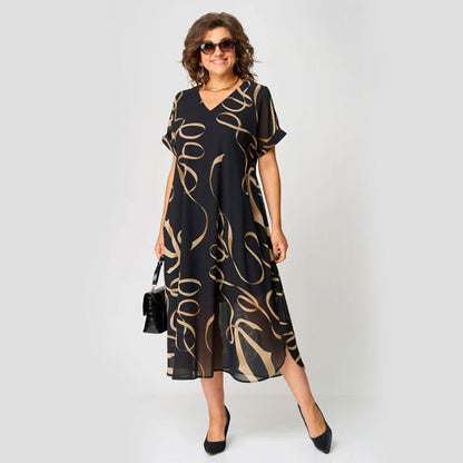 🌸Printed V-Neck Casual Dress💃