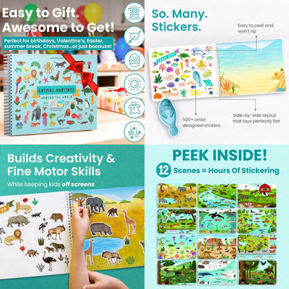 🔥LAST DAY 60% OFF - 🦋 Hello Bugs Sticker Book Activity for Kids 🐞 (over 500 stickers!)