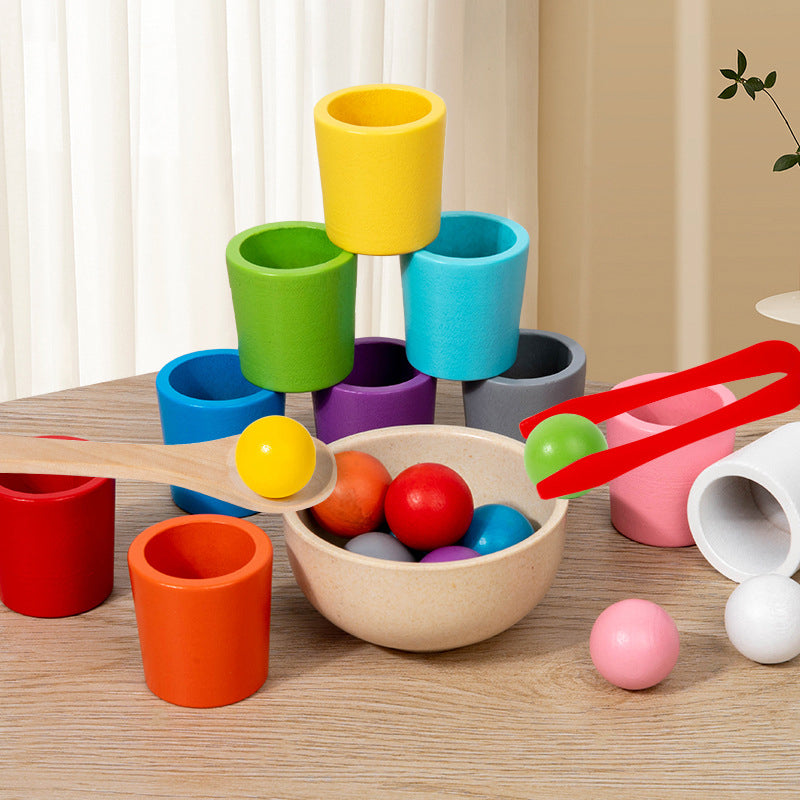 Children's Wooden Color Classification Cup