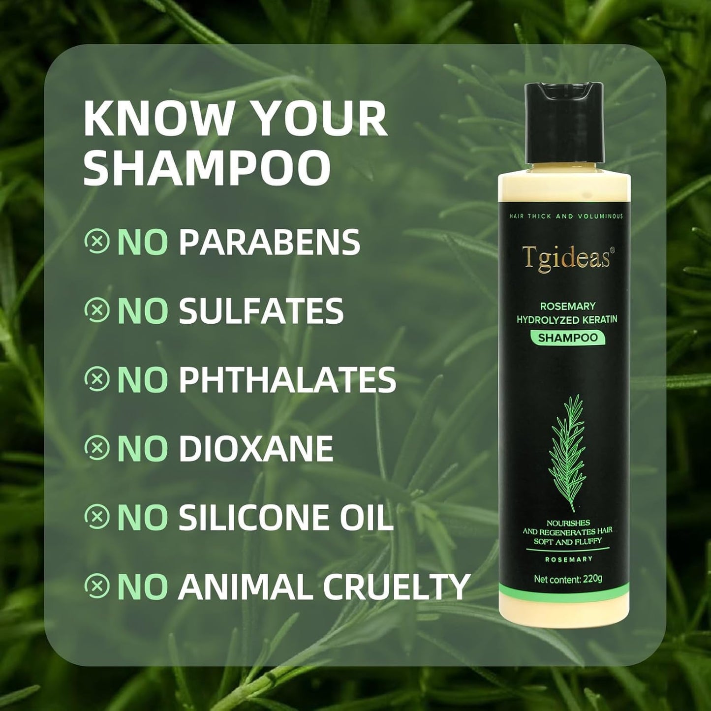 🔥🌿 Rosemary Hydrolyzed Keratin Shampoo