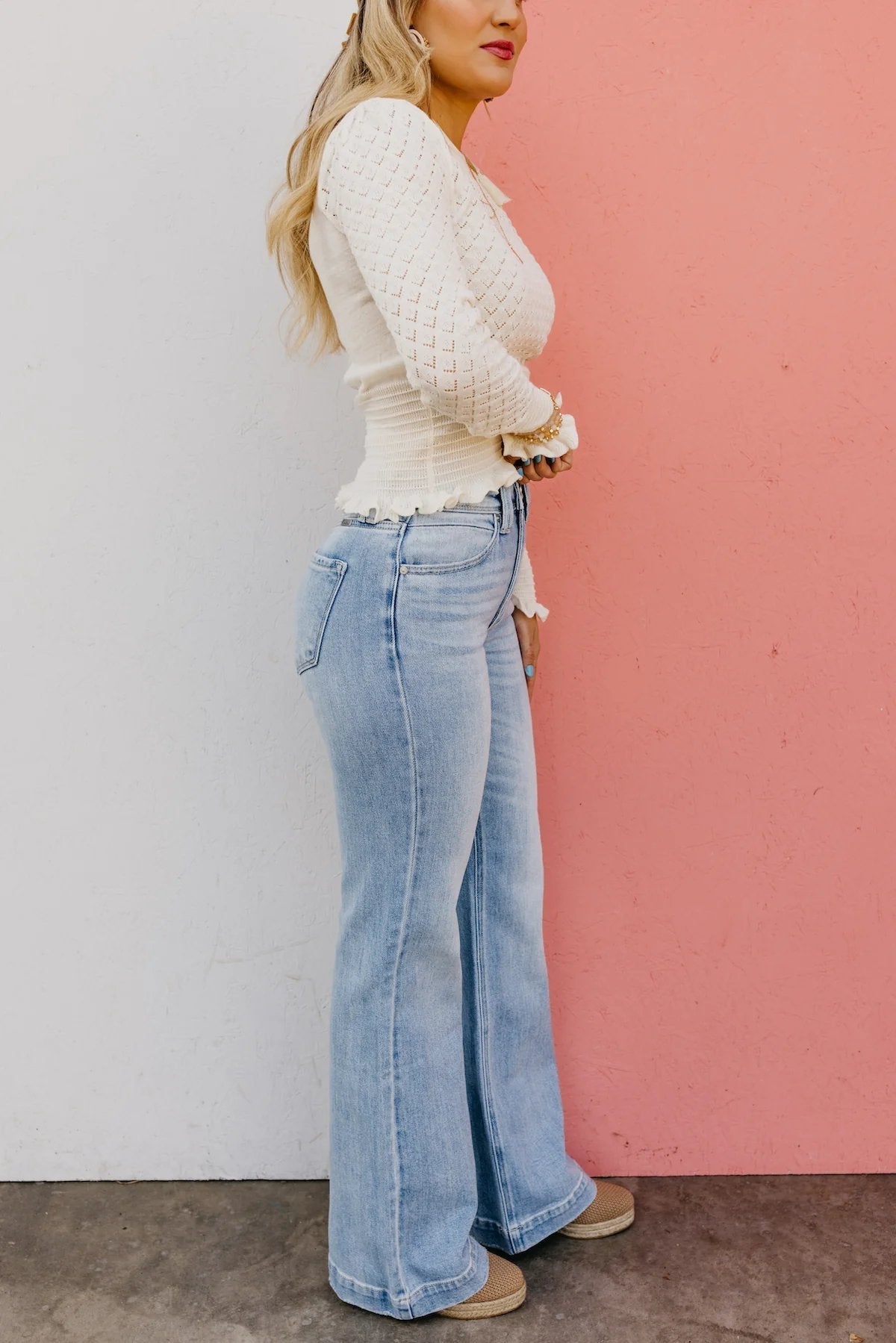 🏆LAST DAY SALE 50% OFF💥 Vintage Wash Plus-Size Jeans -Stretchy, Straight Leg & Butt-Lifting Fit