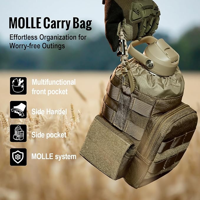 🎖️ Portable Cold & Hot Stainless Steel water bottle with Straw – Reusable Drinkware