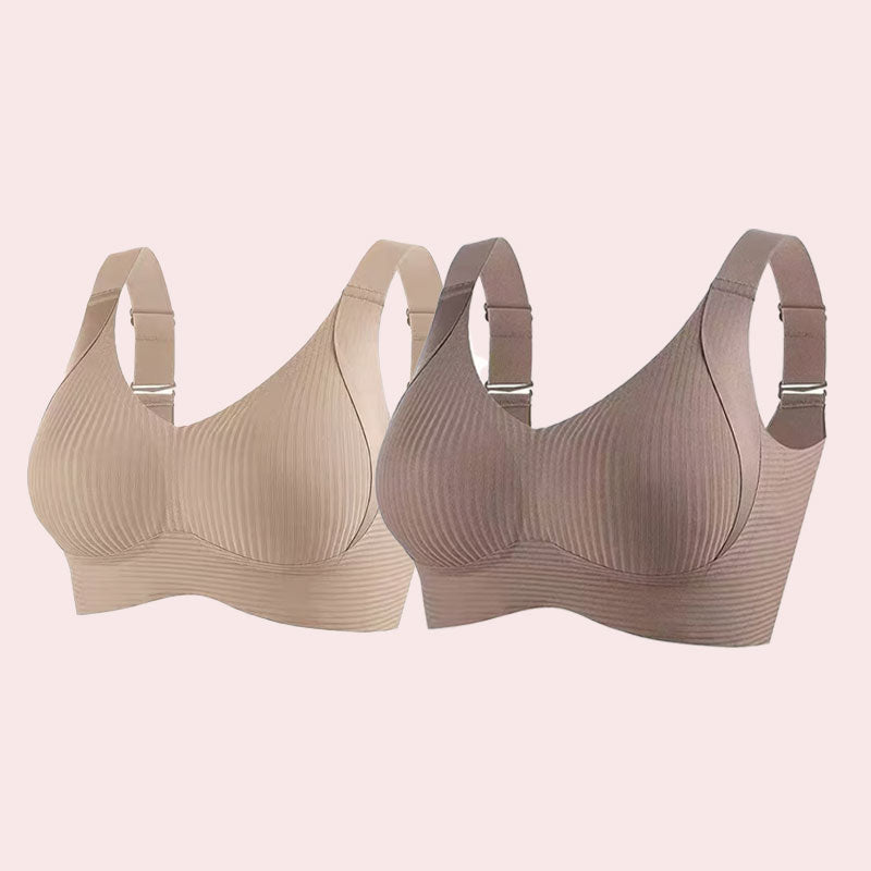 🔥Spring Sale 49% Off - Ribbed Push Up Adjustable Wireless Bra for Women