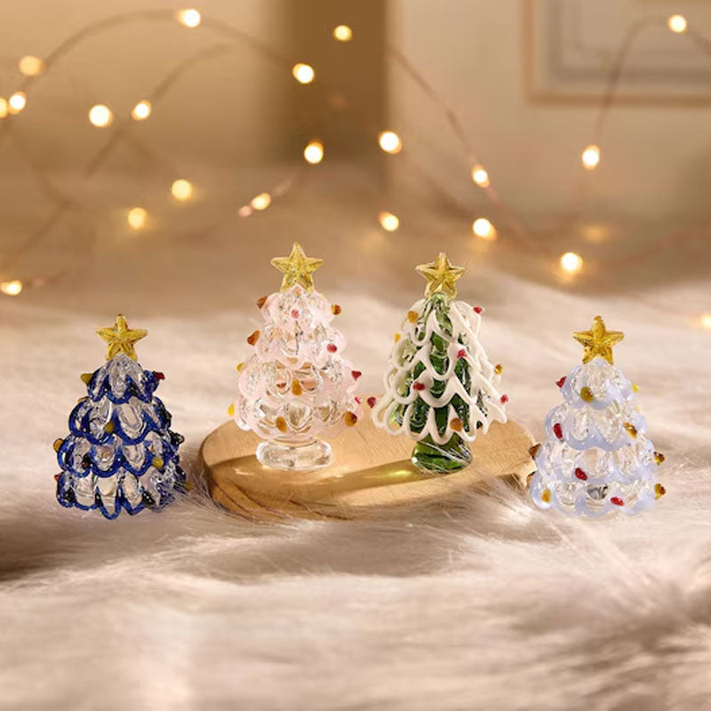 🎄✨ Luminous Glass Christmas Trees