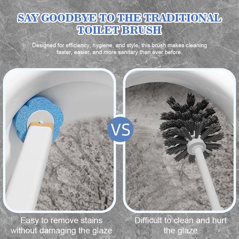 🚽✨ Hassle-Free Wall-Mounted Toilet Cleaner with Disposable Brush Heads