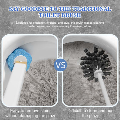 🚽✨ Hassle-Free Wall-Mounted Toilet Cleaner with Disposable Brush Heads