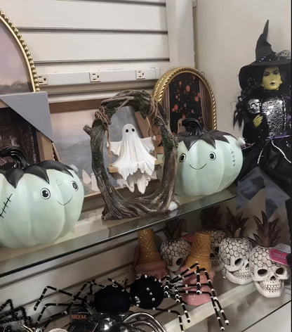 🔥👻 Early Halloween Special: Ghost on a Tree Swing – Add Fun & Spooky Vibes to Your Party!