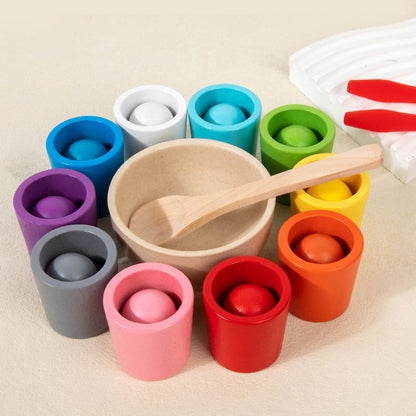 Children's Wooden Color Classification Cup