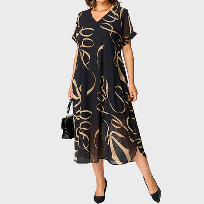 🌸Printed V-Neck Casual Dress💃