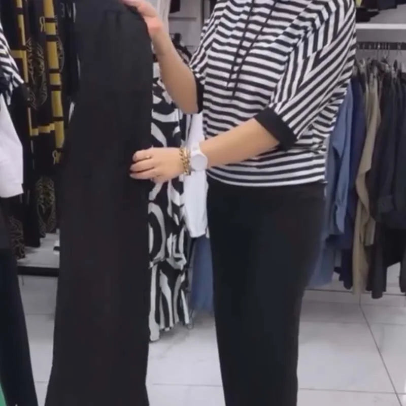 Limited time - 50% off💥Women's striped top and solid color pants set (🔥free shipping to home)