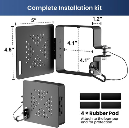 Safoner Aluminum RV Bumper End Cap- Fits Standard 4-Inch Square Camper Bumpers, No-Insect Vent Holes, Secure Sewer Hose Storage, Must-Have Travel Trailer Accessories - 2 Pack