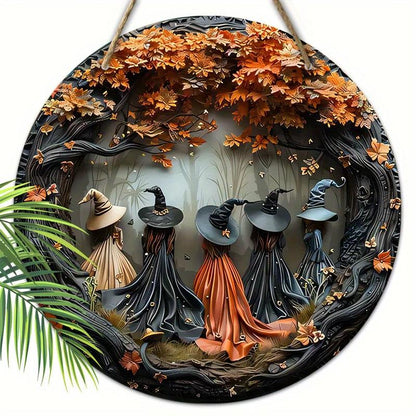 🔥2025 New Arrival 🔥Witch Pattern Wooden Hanging Sign