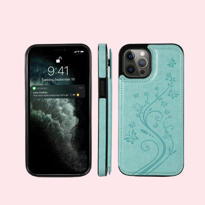 Butterfly Embossed Flip Card Case