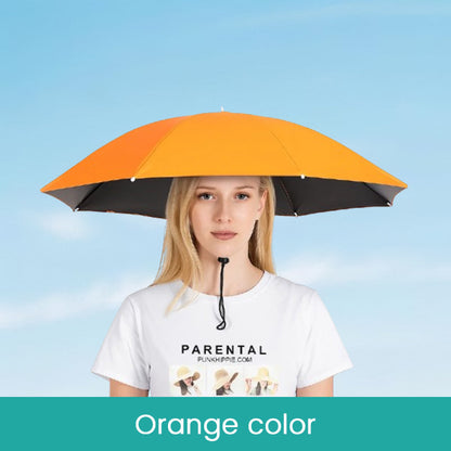 36" Diameter Fishing Umbrella Hat Folding Adjustable Sun Rain Cap