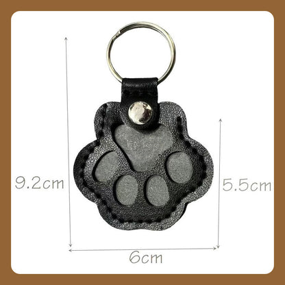 🔥🐾 Memory Paw Leather Keychain