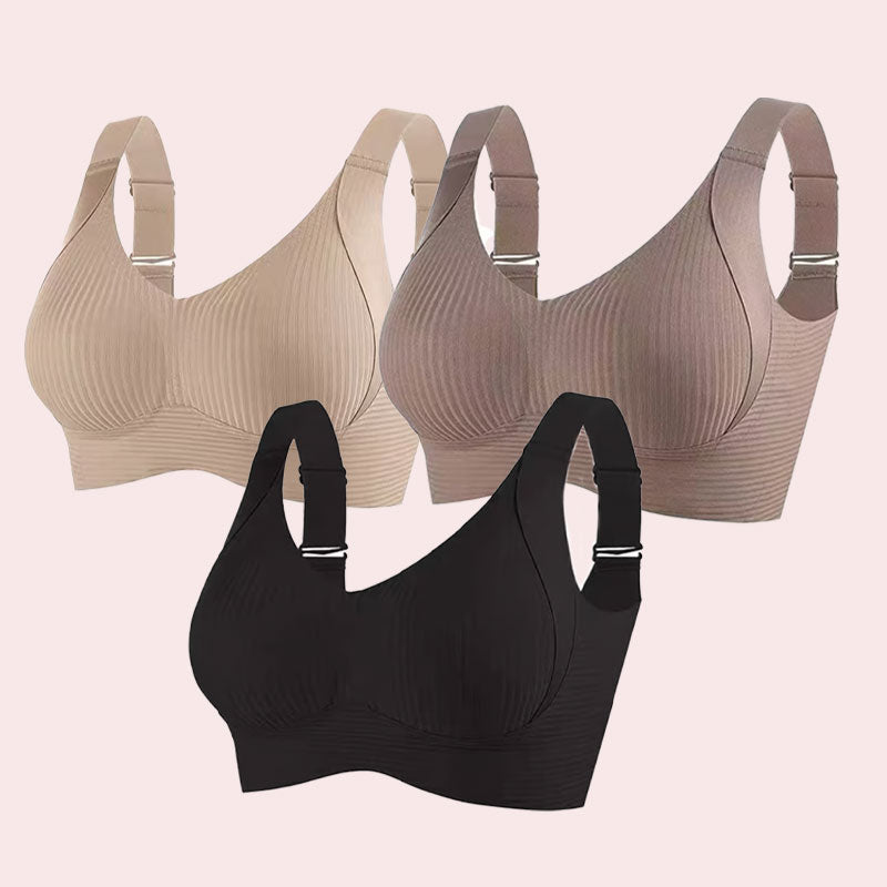 🔥Spring Sale 49% Off - Ribbed Push Up Adjustable Wireless Bra for Women