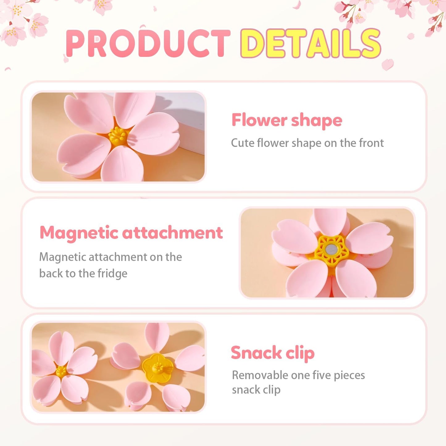🌸Sakura Magnetic Snack Seal Clip