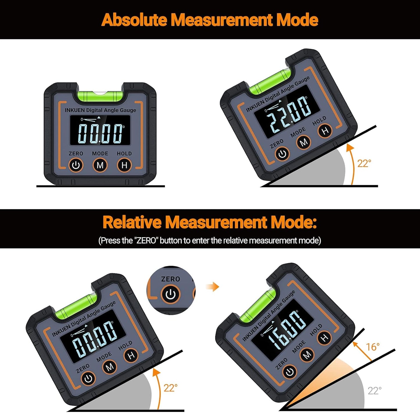 🔥 49% KORTING – 0-360° Digitale Hoekmeter met Magneet