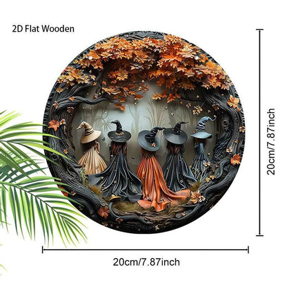 🔥2025 New Arrival 🔥Witch Pattern Wooden Hanging Sign