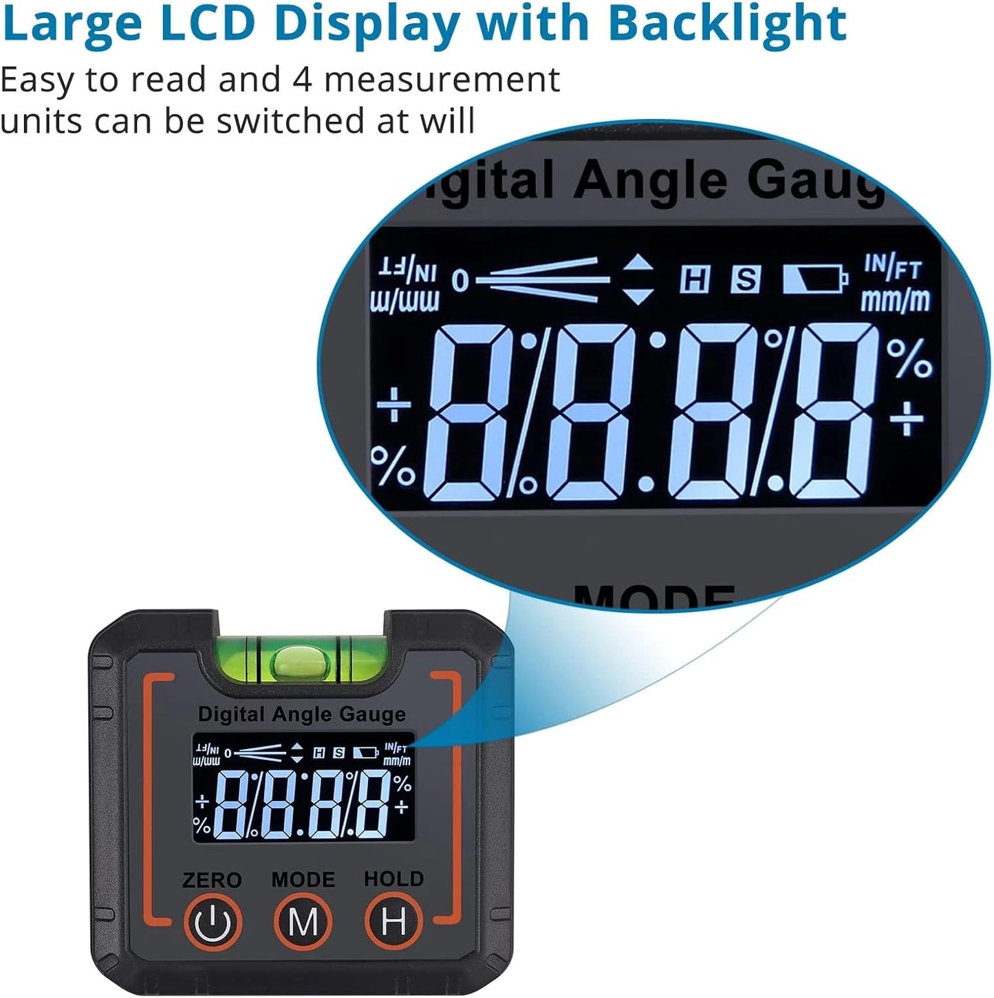 🔥 49% KORTING – 0-360° Digitale Hoekmeter met Magneet