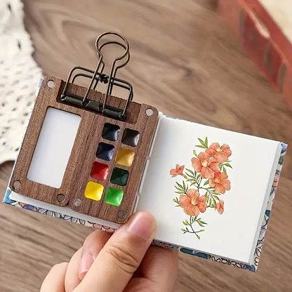 🔥🎨 Walnut Wood Box Watercolor Paint Set