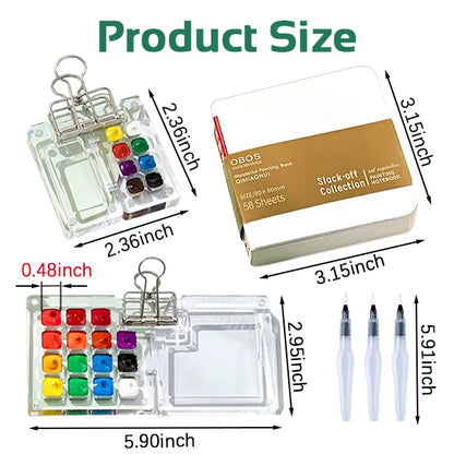 🔥🎨 Walnut Wood Box Watercolor Paint Set