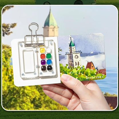 🔥🎨 Walnut Wood Box Watercolor Paint Set