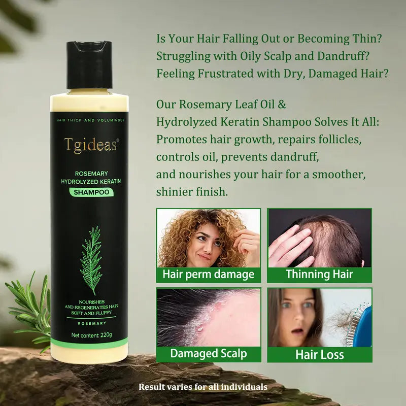 🔥🌿 Rosemary Hydrolyzed Keratin Shampoo