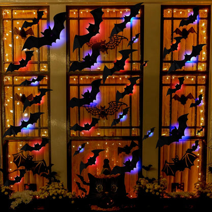 🎃2025 Halloween Must-Have🦇3D Bat Light Decoration Set