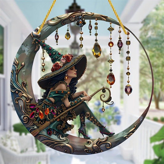 🔥2025 New Arrival 🔥Witch Pattern Wooden Hanging Sign