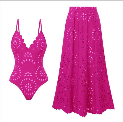 👗Sexy swimsuit for women with matching long swim skirt（🔥Free delivery to home）